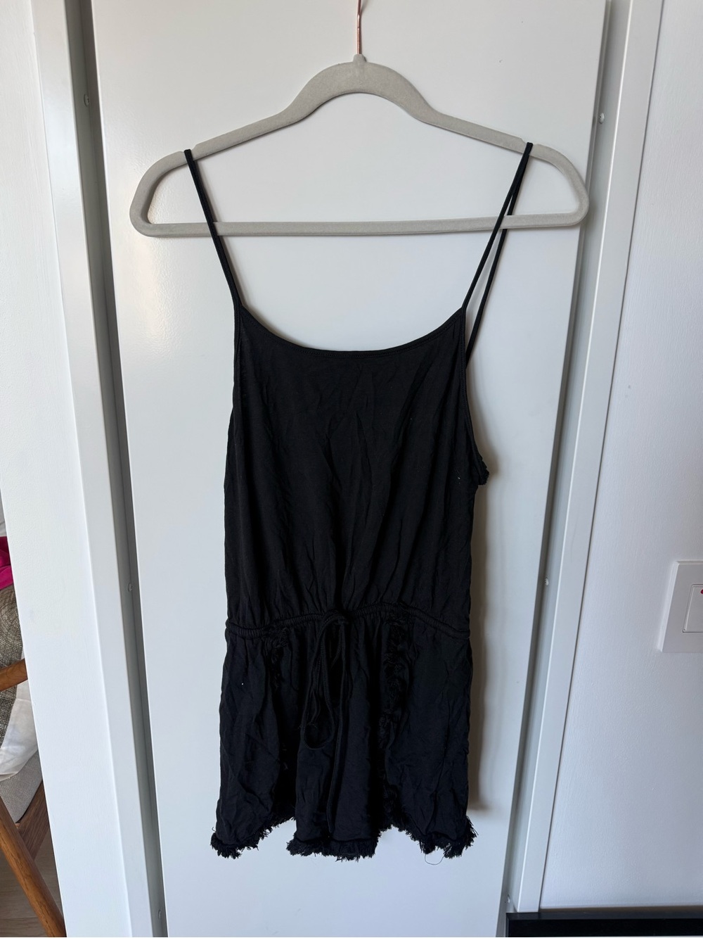Lulu’s Black Spaghetti Strap Romper